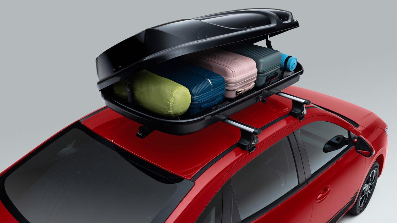 Incrementa la carga de tu Chevrolet Sail Sedán con el accesorio portaequipaje