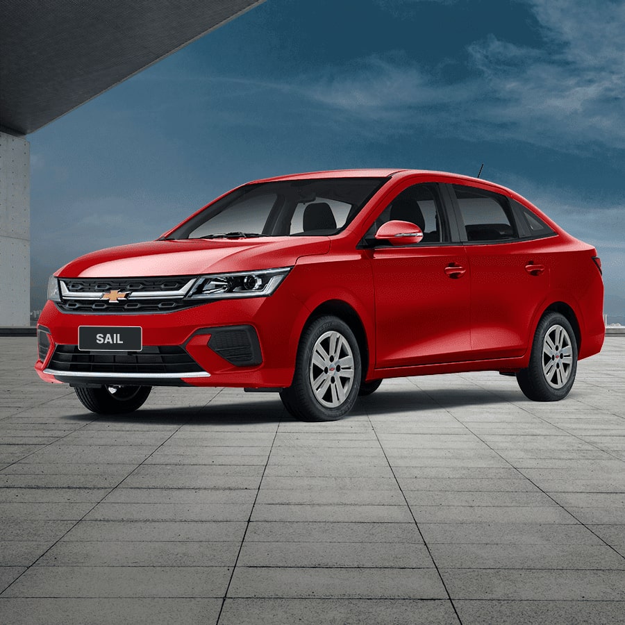 Chevrolet Sail sedán rojo