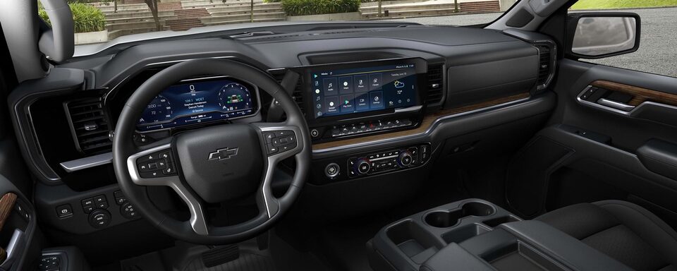 Interior de la nueva camioneta Chevrolet Silverado Trail Boss
