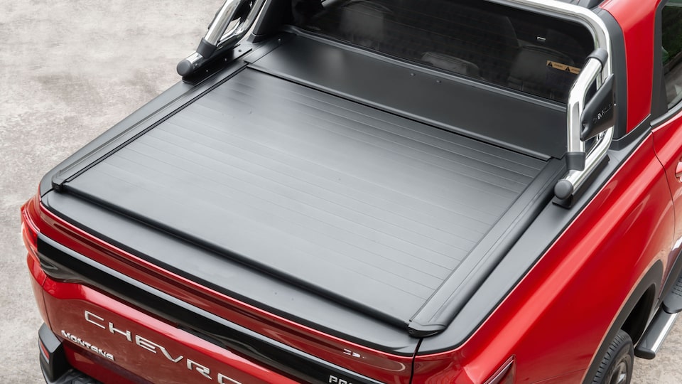 La tapa retractil para pick up Chevrolet Montana brinda seguridad