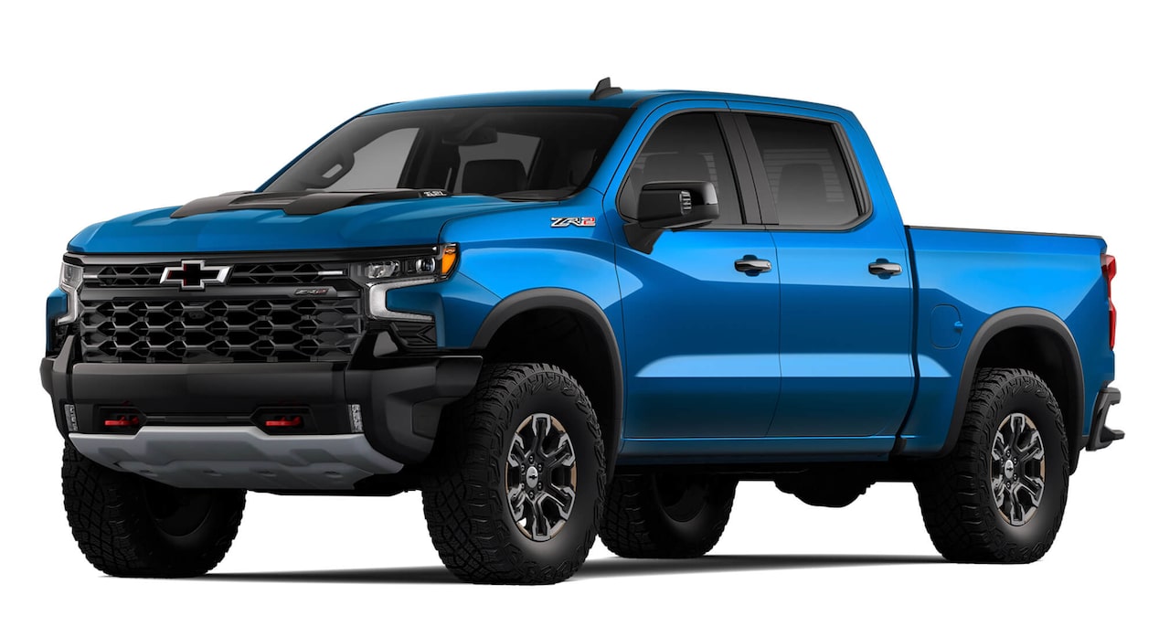 Chevrolet Chile - Silverado ZR2 azul brillante metálico