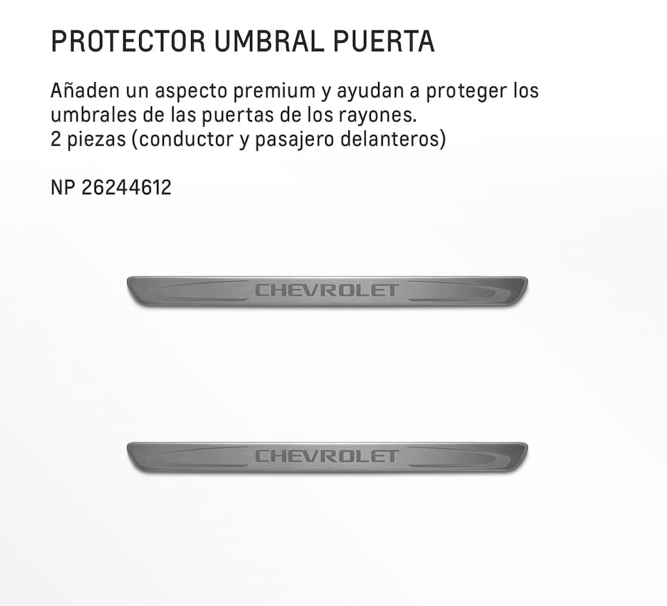 Chevrolet Tracker Accesorios - protector umbral con tu Camioneta SUV