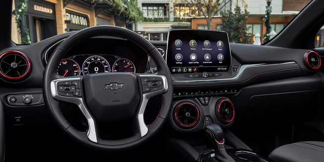 Detalles del tablero de la SUV Chevrolet Blazer RS
