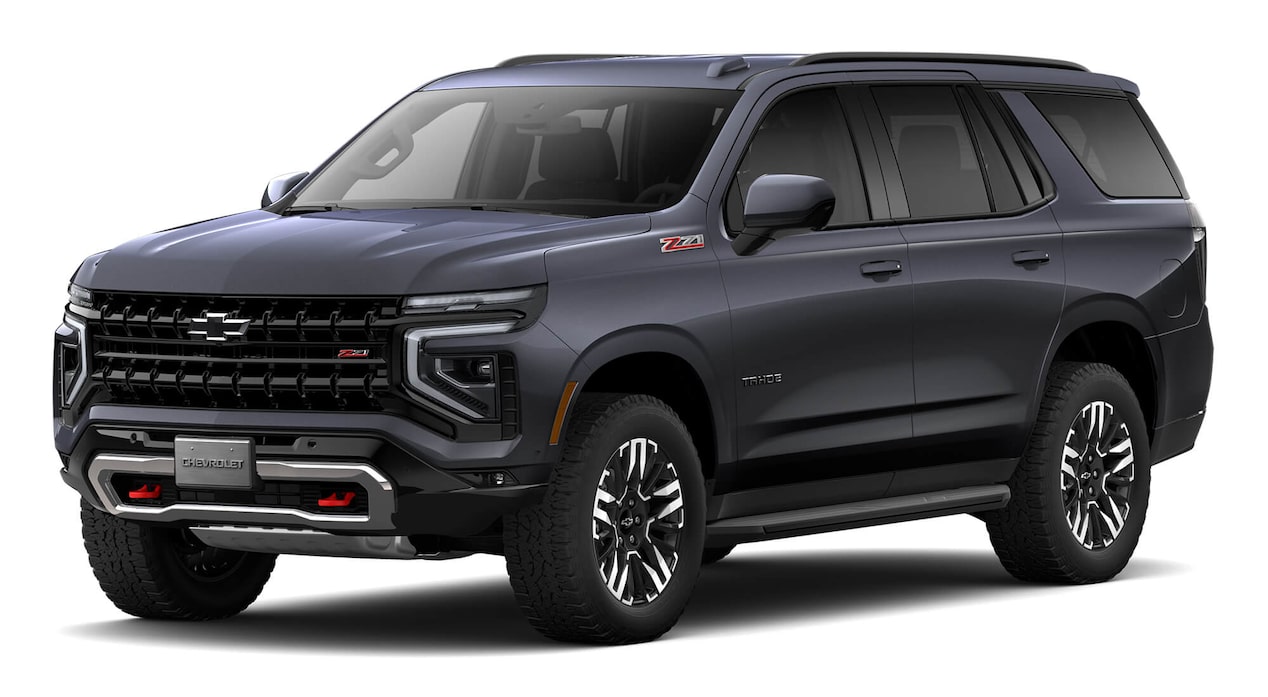 Chevrolet Tahoe 2025 color gris asfalto, SUV deportivo y potente