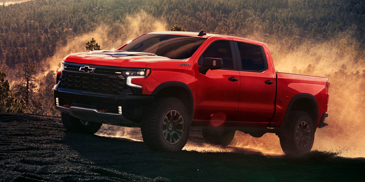 Frente de la Chevrolet Silverado.