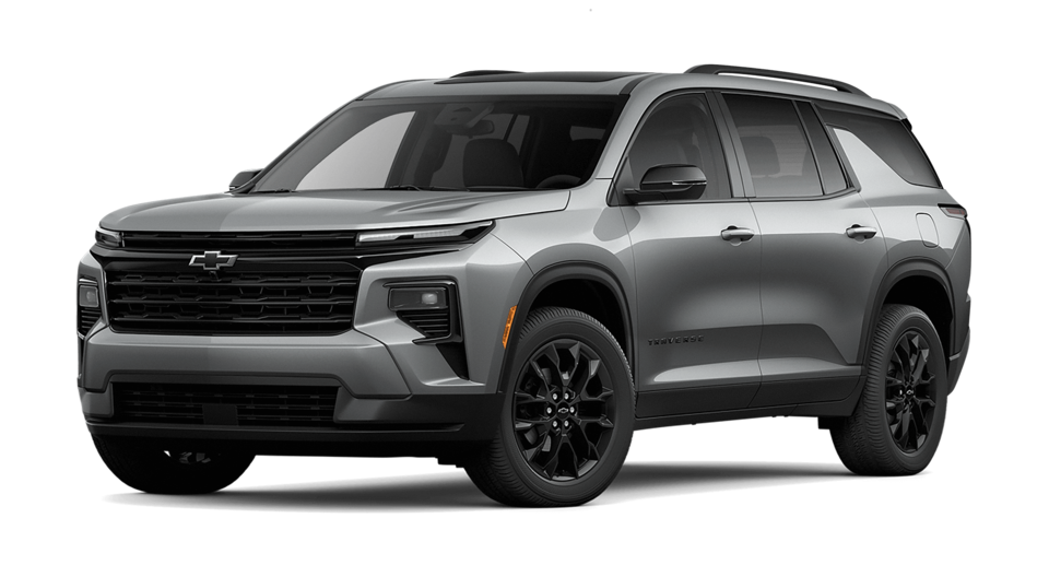 Chevrolet Traverse gris plata tiburon