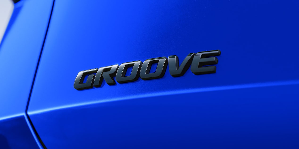 Detalle del emblema de la Chevrolet Groove.
