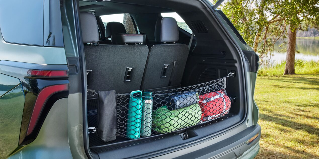 Red de carga implementada en maletero de la Chevrolet Traverse.